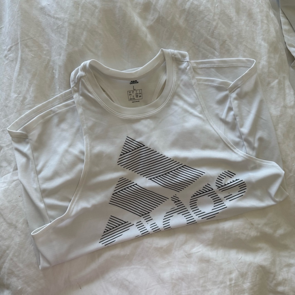adidas White Tank Top